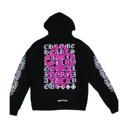 Chrome Hearts Eye Chart Pink Dagger Pullover Hoodie